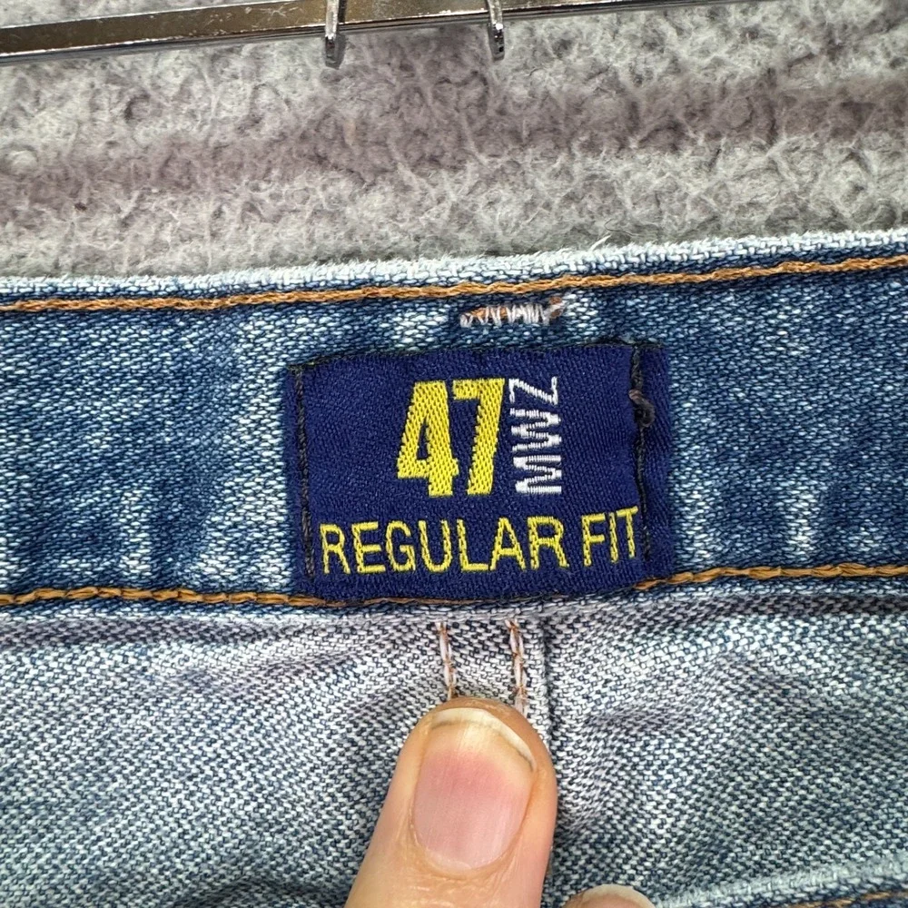 VTG Wrangler Jeans Men 36x32 Blue 47MWZ Regular Fit Western Rodeo Cowboy Y2K 90s